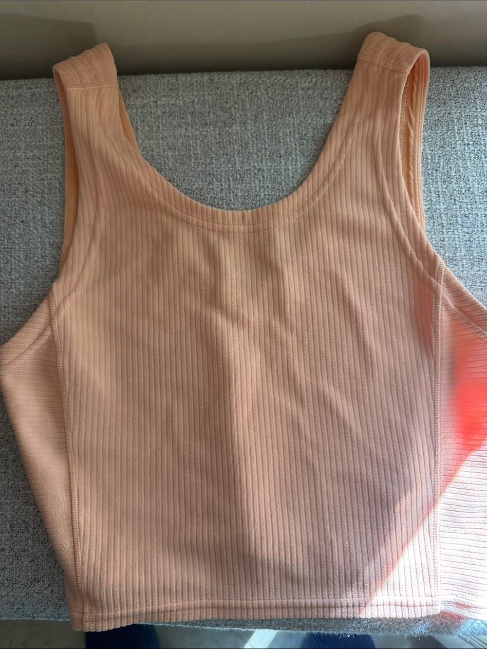 lululemon athletica Peach Ribbed Crop Tank